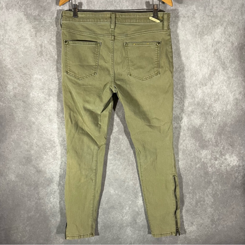 Anthropologie Pilcro Serif Pants Womens 31 Light Green Zip Ankles & Pockets Boho - Picture 3 of 9